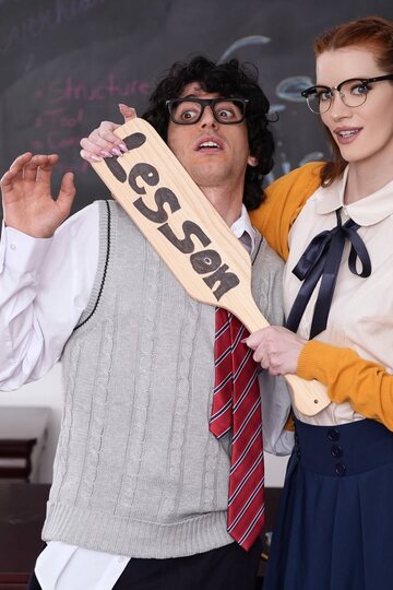 Pornstar Erin Everheart fucking hard in the classroom with Nick Strokes