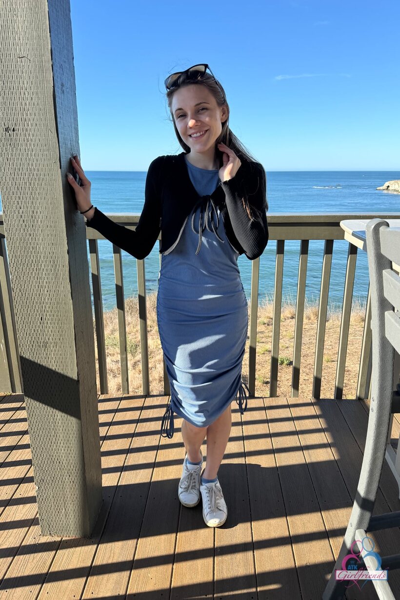 Photo 4 — Rose Caarter snaps a nude ocean selfie after posing before dinner