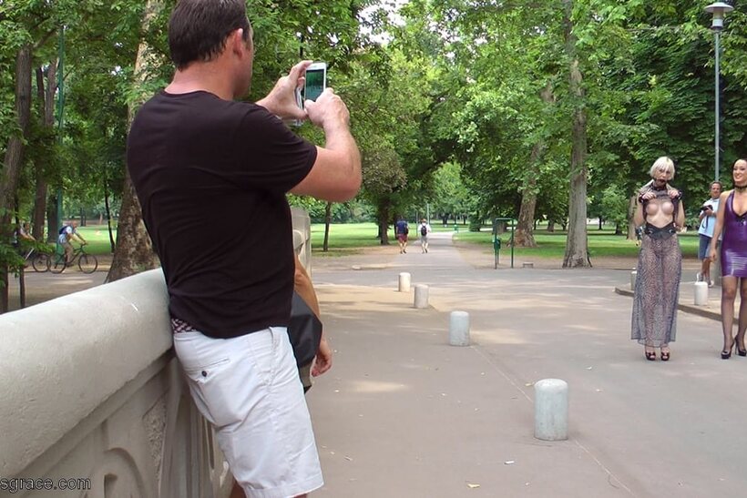 Alexa Wild pic 10 from the set «Sexy Fetish Liza in a gangbang in public with Alexa Wild»