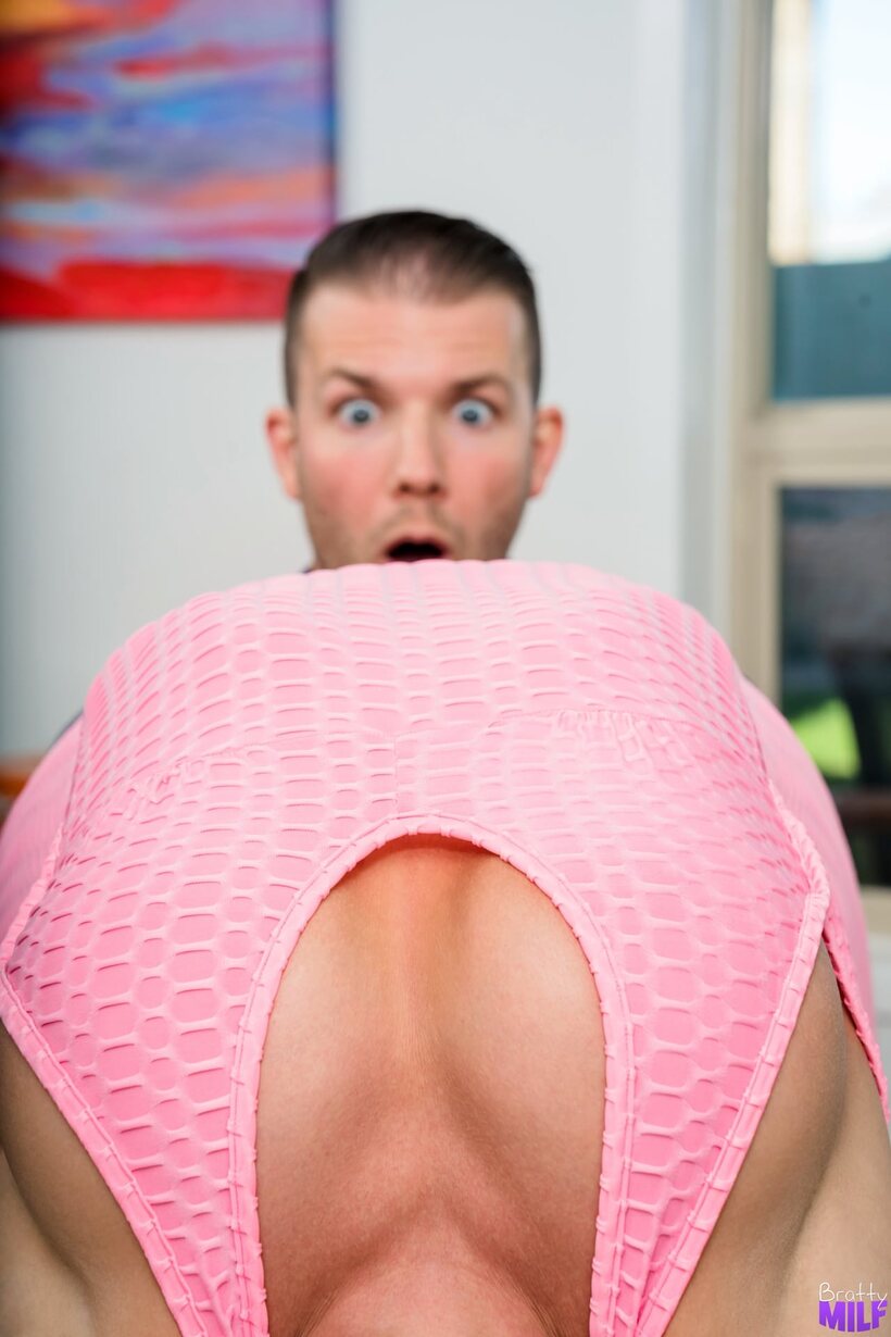 Image 6/20: During yoga, Kagney Linn Karter rides her stepson in a family fuck