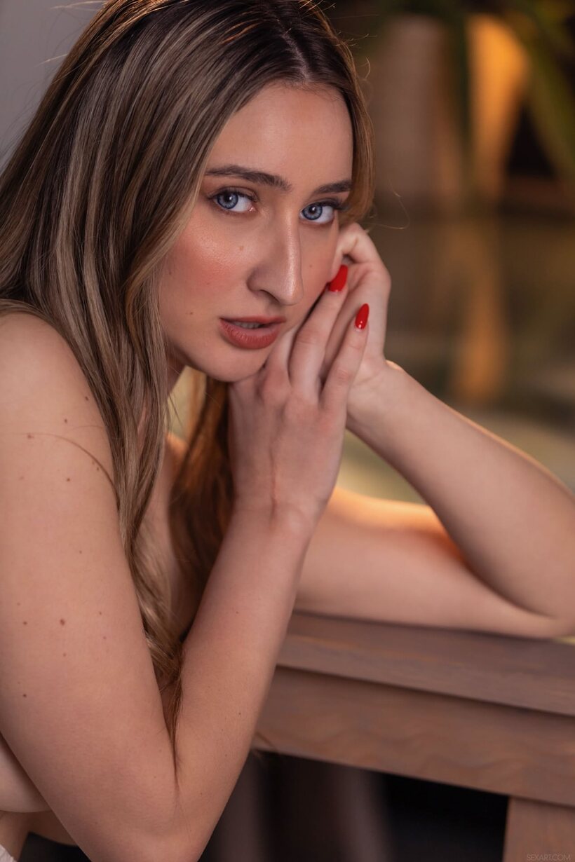 Photo 21 — Blonde Lula Stocch gets naked and starts masturbating