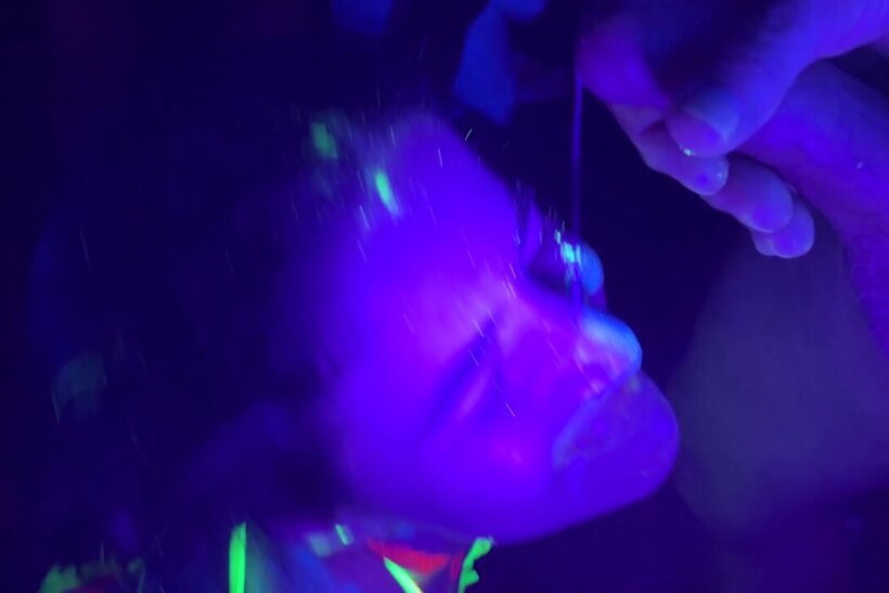 Vanessa Cliff nude photo 6 — Vanessa Cliff takes part in a glow-lit gangbang party