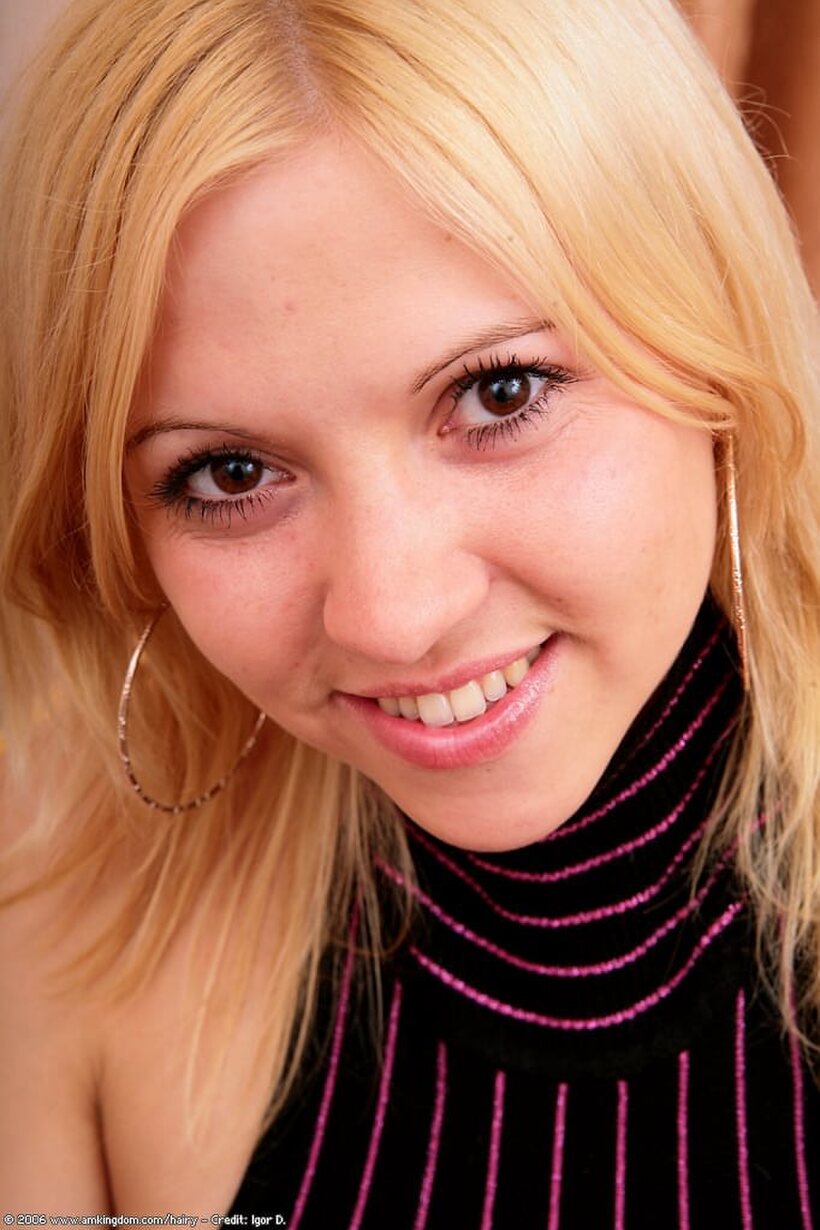 Teen girl up close: hairy pussy and nipples in panties (shot 2)