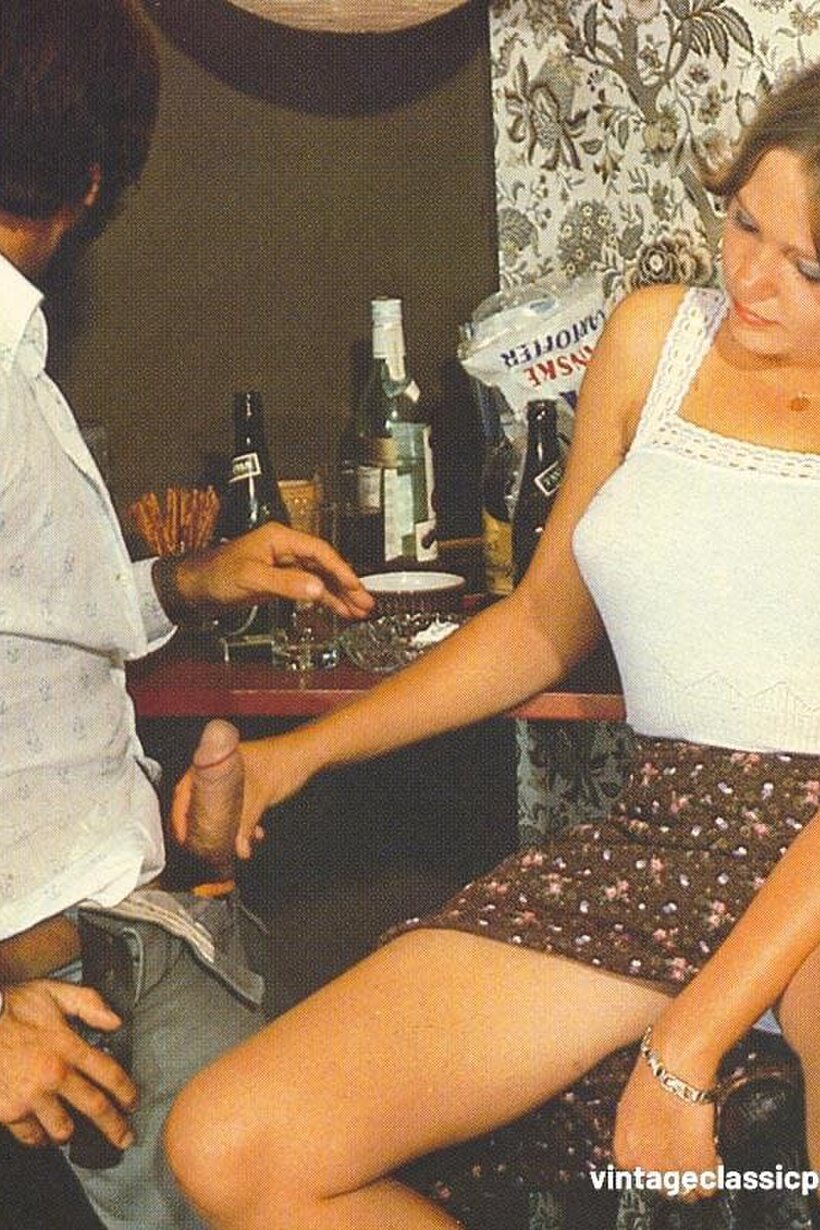 Image 2/11: Three horny teens spread wide and take two hard cocks vintage-style