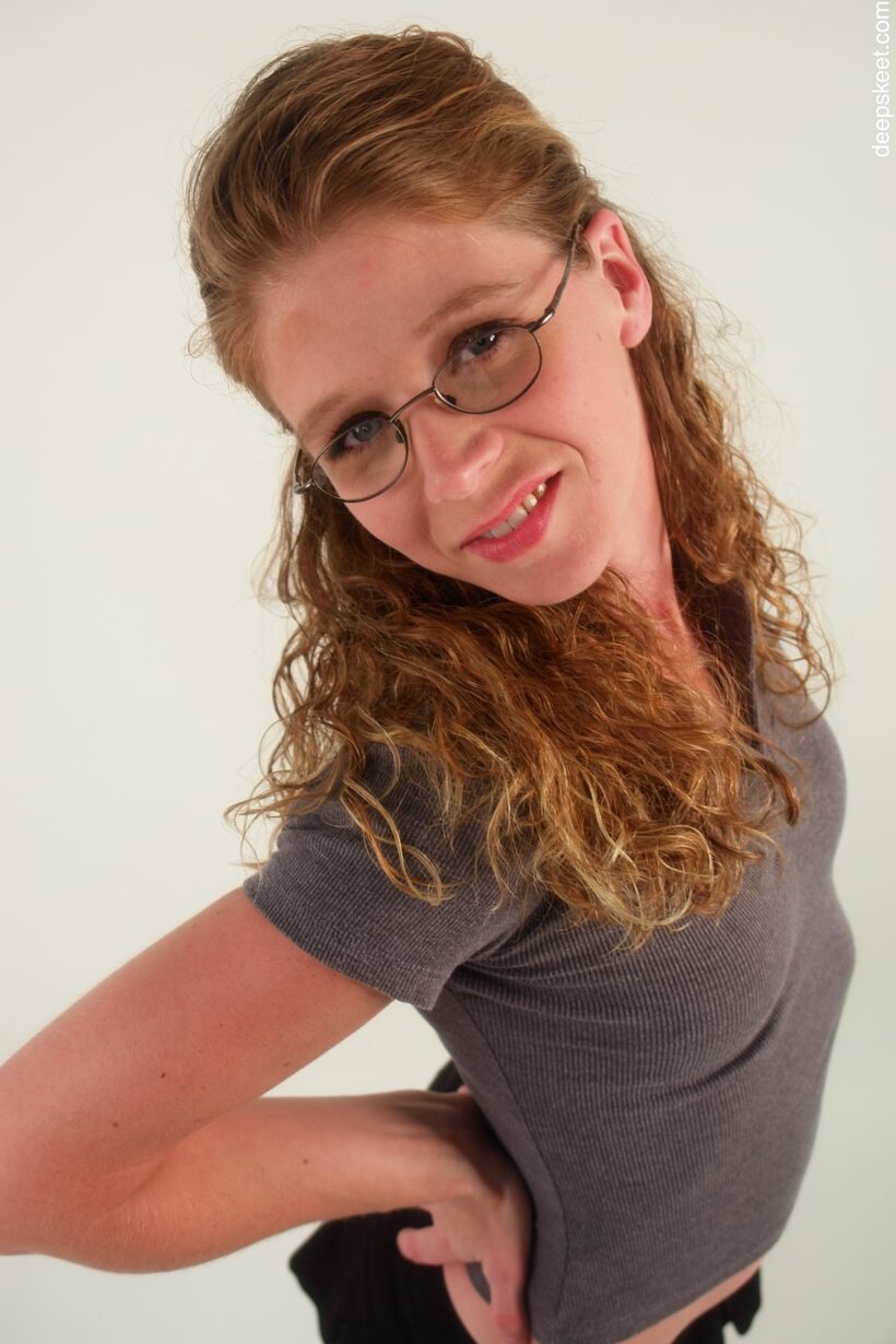 Image 1/15: Nerdy redhead pornstar watches her hubby get cucked by a black bull