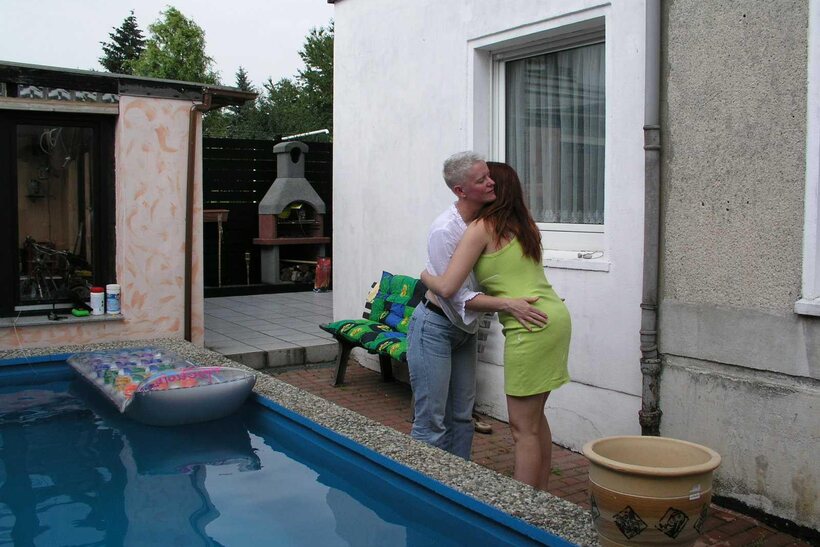 Tiffany Pearl nude photo 1 — Thick Tiffany Pearl playing with a girlfriend outdoors