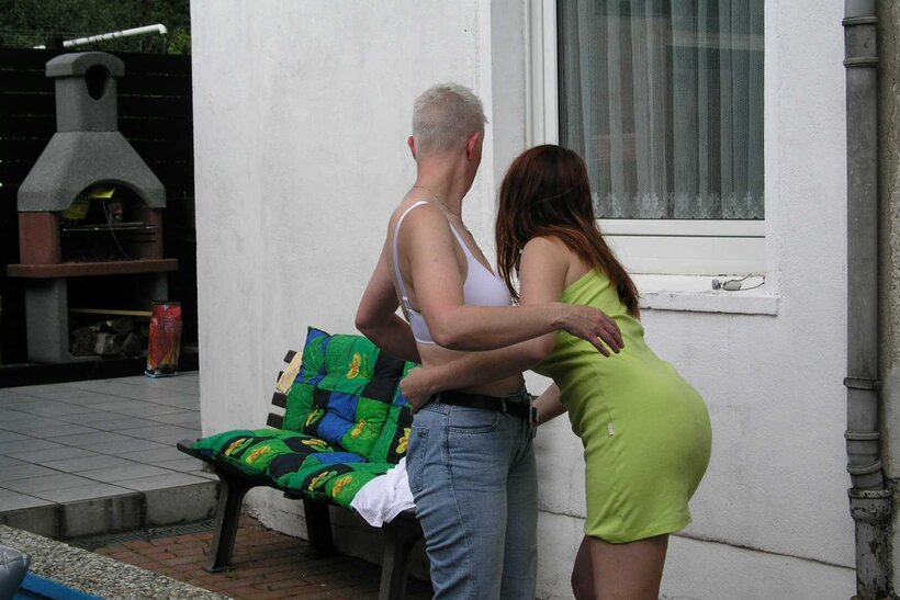 Tiffany Pearl nude photo 2 — Thick Tiffany Pearl playing with a girlfriend outdoors