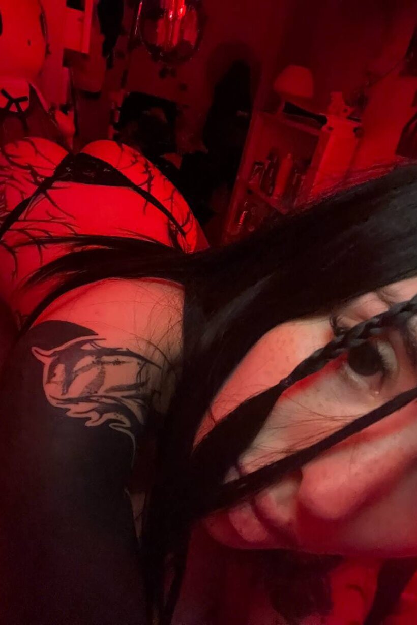 Amateur nude photo 7 — Tattooed teen poses for selfies with her tits out in a thong