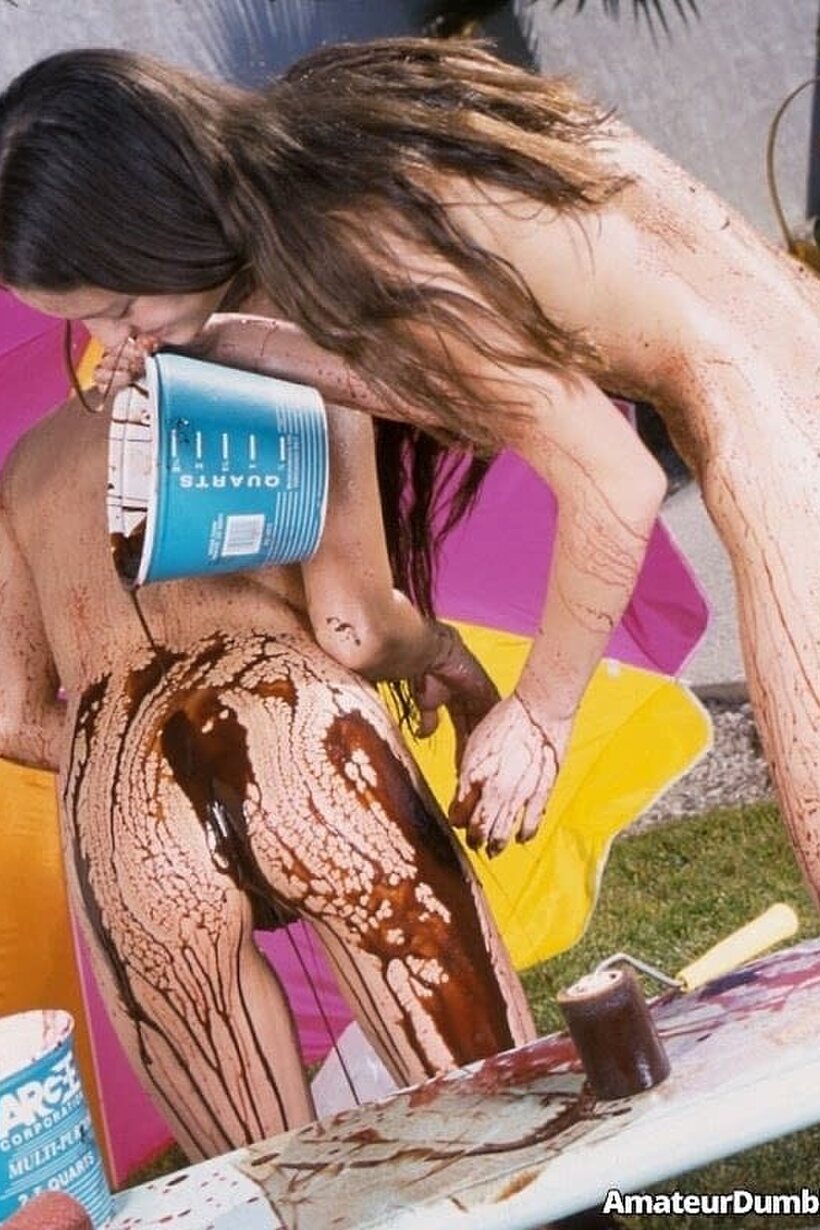 Ayako Tamura and her pal get filthy with veggies during food play (shot 10)