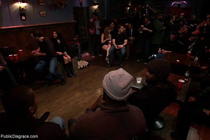 Photo 3 — Jessi Palmer gets hogtied and mounted on a cross at the bar