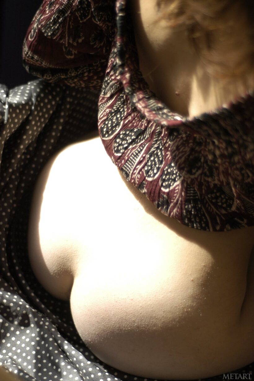 Photo 3 — Hairy girl up close: tiny tits and puffy nipples