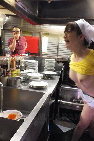 Mimi Asuka takes turns with chefs in the restaurant kitchen