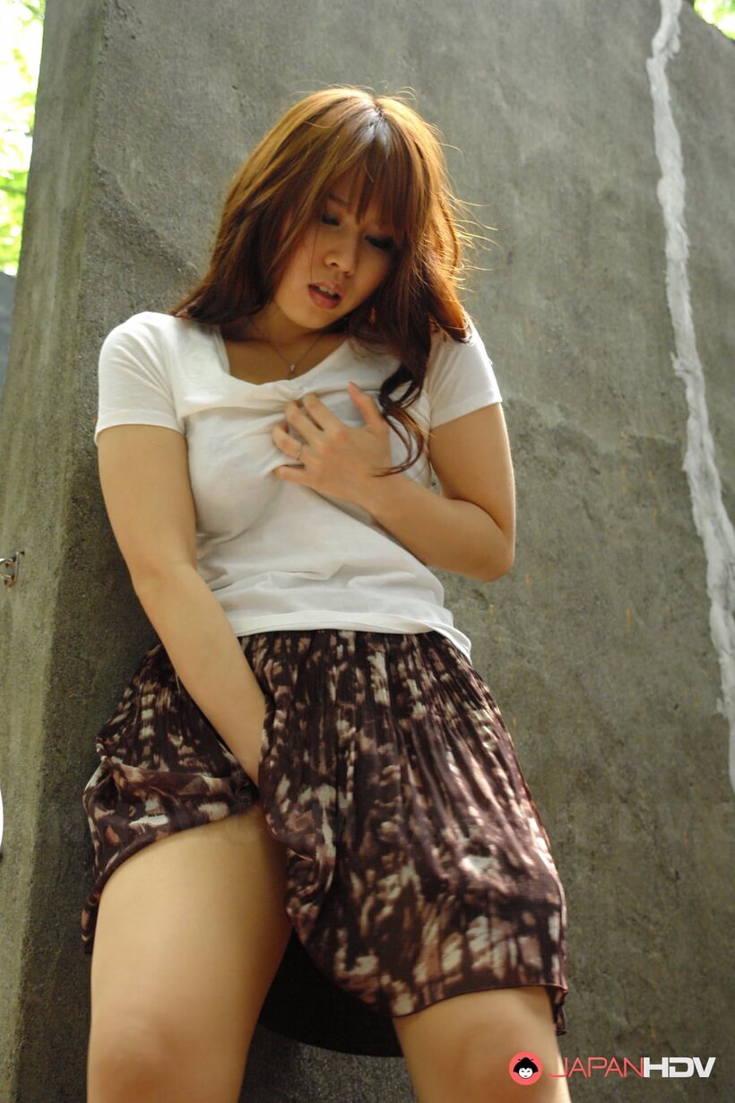 Image 6/15: Clothed Eri Makino strips out of her skirt and starts fucking hard