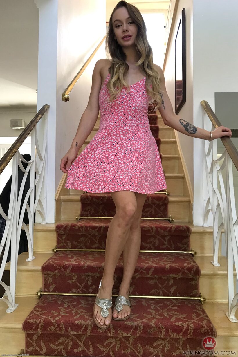 Naomi Swann pic 1 from the set «PAWG Naomi Swann strips out of her see through panties and shows her feet and ass»