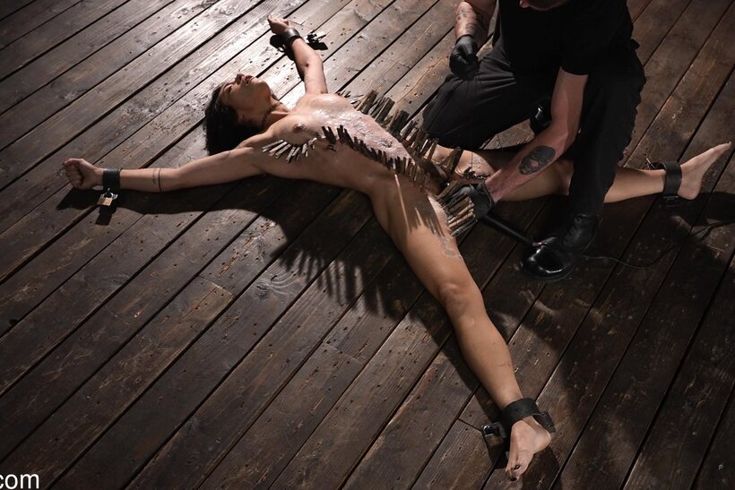 Brooklyn Gray nude photo 17 — Brooklyn Gray hangs bound and naked, enduring humiliation