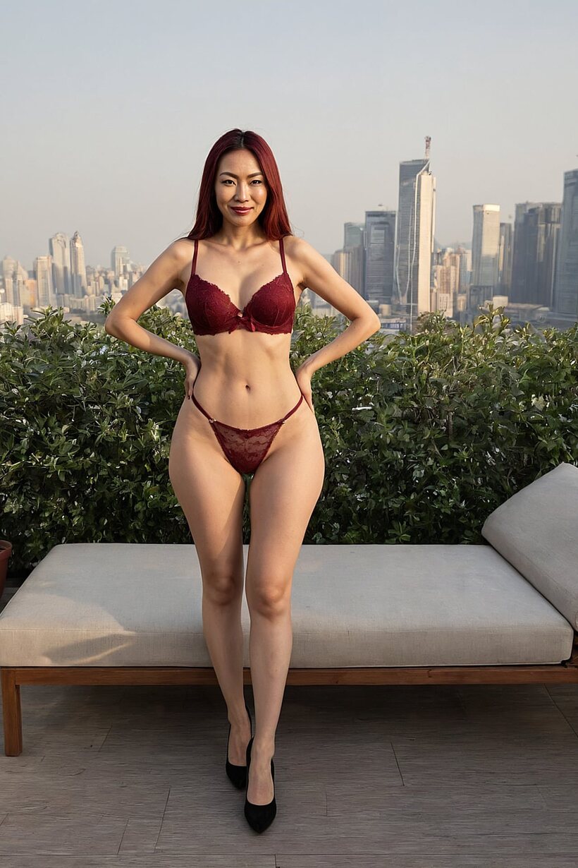 Ai nude photo 6 — Amateur girl gets naked on the balcony