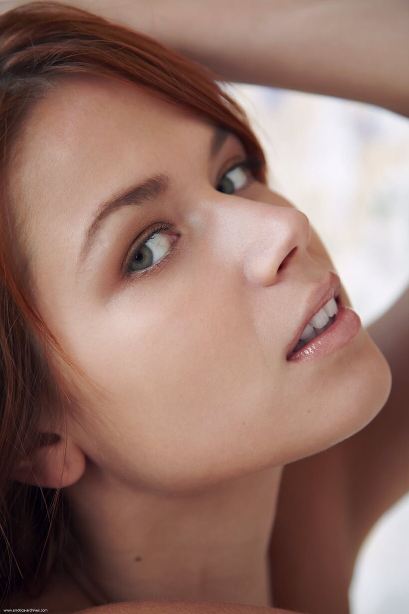Big Clit nude photo 17 — Redhead teen bares her tiny tits, then shows her bald pussy