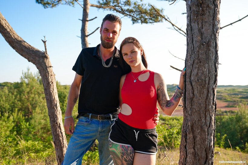 Amateur pic 1 from the set «Tattooed amateur shares a woods picnic with her man friend»
