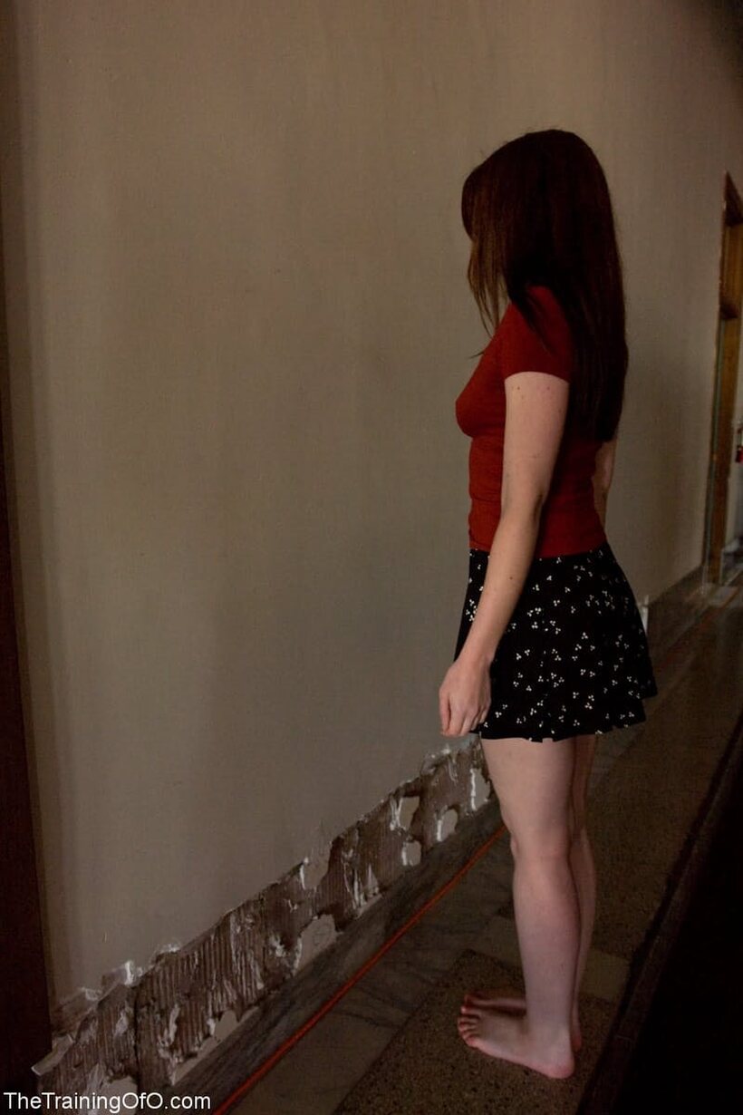 Amber Keen takes a cane to her ass while still in a thong, photo 3 of 20