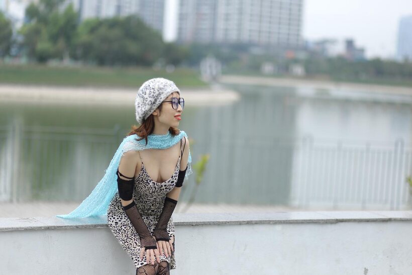 Photo 16 — Asian girl gets naked outdoors