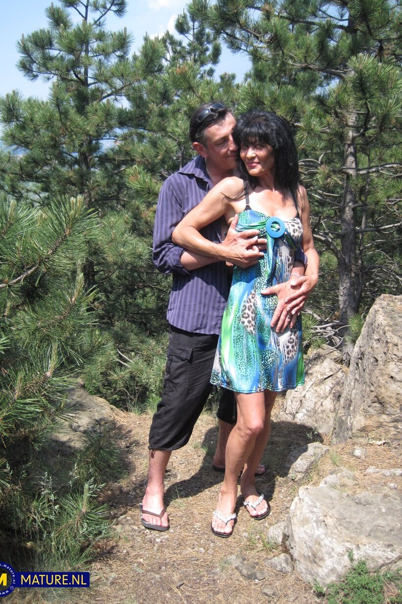 Image 2/20: Diether von Stein seduces slim granny Szilvia M for hardcore outdoor sex