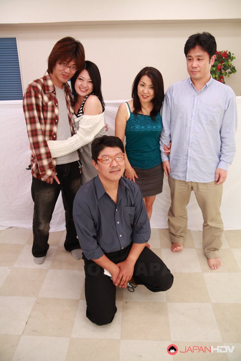 Asian nude photo 3 — Upskirt on the sofa leads to a fingered hairy pussy for Japanese mature woman