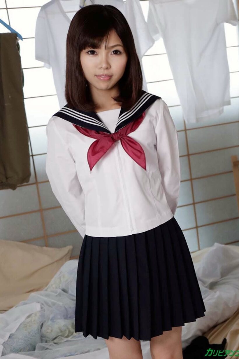 Photo 1 — Asian Fumino Mizutori gets naked and starts fucking hard