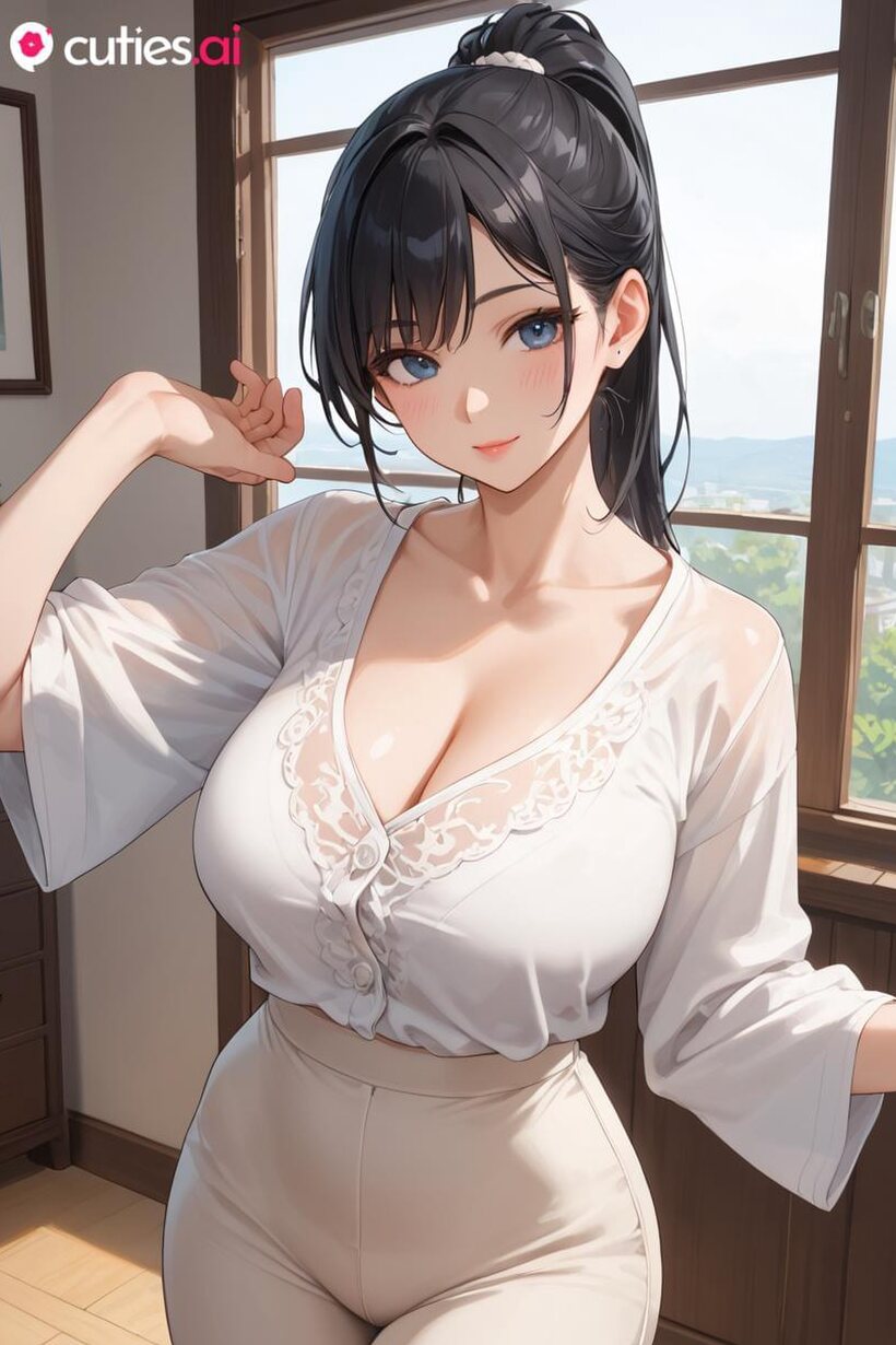 Image 3/10: Skinny girl flaunts her big tits and feet while spreading