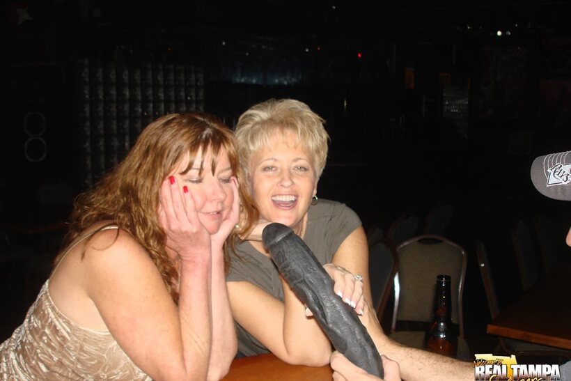 Image 15/15: Mature Dee Delmar plays with a dildo and shows her big tits at a party with Tracy Lick