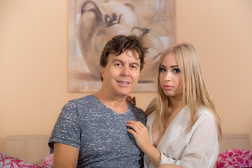 Alana Moon sucks her sugar daddy’s cock before riding him hard (shot 1)