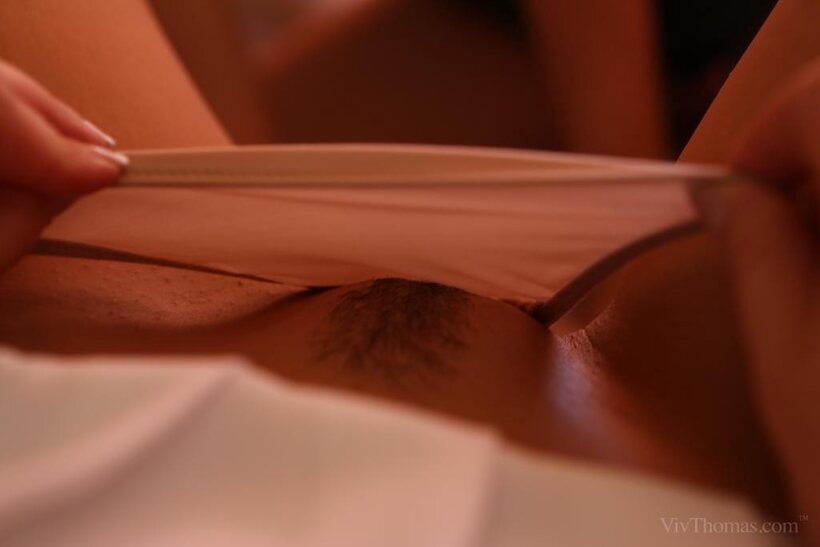 Alyssa Reece and Jo strip on the bed before lesbian sex (shot 7)